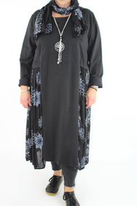 Quirky Dress Tunic Cotton Boho Scarf In Black Size 14 16 18 20 22 24
